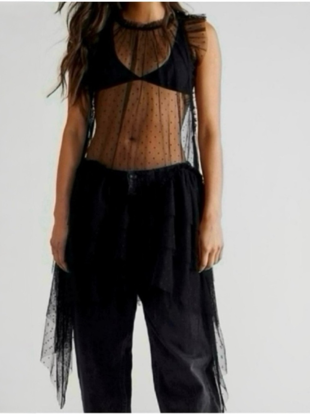 Free People Mia Mesh Maxi Top ~ NWT